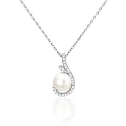 Collier Cyrana Argent Blanc Perle De Culture Et Oxyde De Zirconium-Histoire d'Or Hot