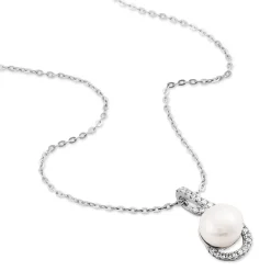 Collier Cyrana Argent Blanc Perle De Culture Et Oxyde De Zirconium-Histoire d'Or Hot
