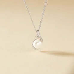 Collier Cyrana Argent Blanc Perle De Culture Et Oxyde De Zirconium-Histoire d'Or Hot