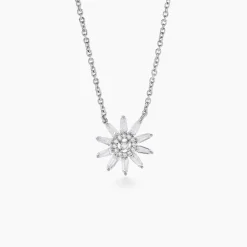 Histoire d'Or Collier Daisy Argent Blanc Oxyde De Zirconium