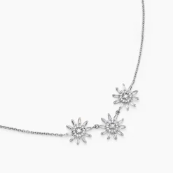 Collier Daisy Argent Blanc Oxyde De Zirconium-Histoire d'Or Hot