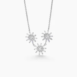 Collier Daisy Argent Blanc Oxyde De Zirconium-Histoire d'Or Hot