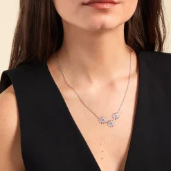 Collier Daisy Argent Blanc Oxyde De Zirconium-Histoire d'Or Hot
