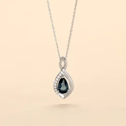 Histoire d'Or Collier Dalil Or Blanc Topaze Oxyde