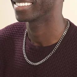 Collier Daniel Acier Blanc-Histoire d'Or Online