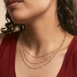 Histoire d'Or Collier Daralea Argent Tricolore