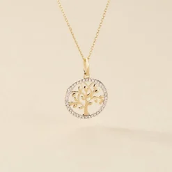 Histoire d'Or Collier Darell Or Jaune Oxyde De Zirconium