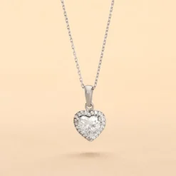 Collier Dari Or Blanc Oxyde De Zirconium-Histoire d'Or Clearance