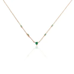 Collier Déclaration Argent Rose Oxyde De Zirconium-Histoire d'Or