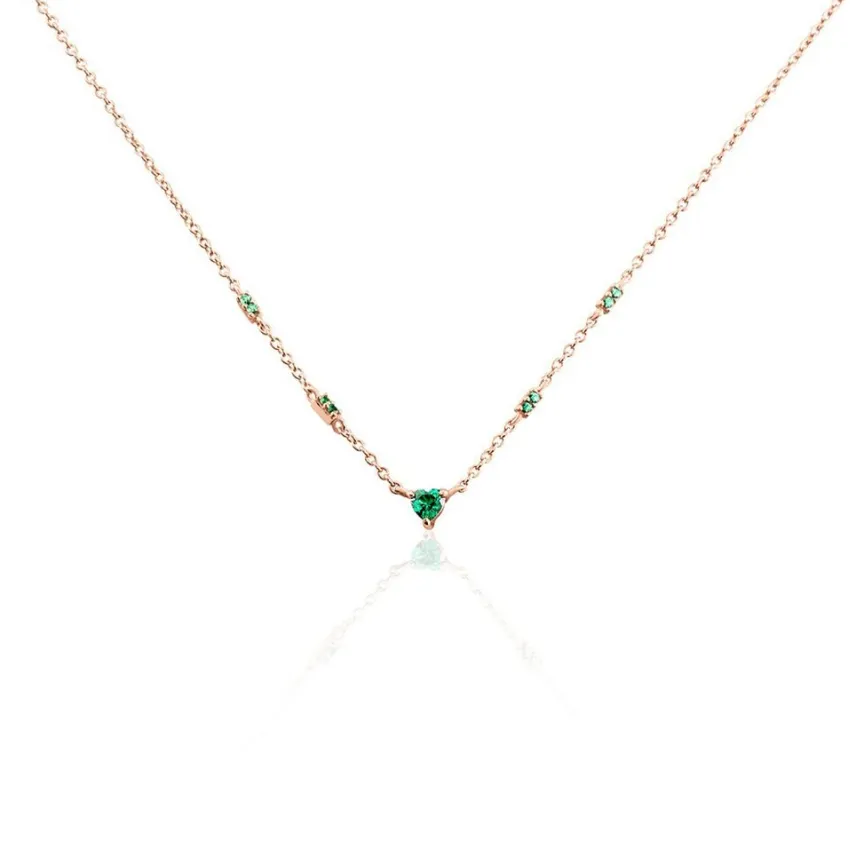 Collier Déclaration Argent Rose Oxyde De Zirconium-Histoire d'Or