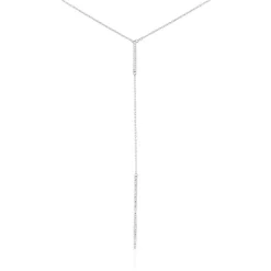 Collier De Dos Ou Sautoir Argent Blanc Indigo Oxyde De Zirconium-Histoire d'Or Online