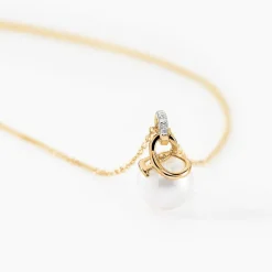 Histoire d'Or Collier Delight Or Jaune Perle De Culture Et Diamant