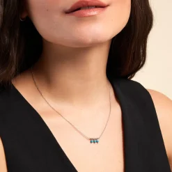 Histoire d'Or Collier Della Argent Blanc Turquoise