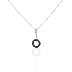 Histoire d'Or Collier Delphinia Argent Blanc Oxyde De Zirconium