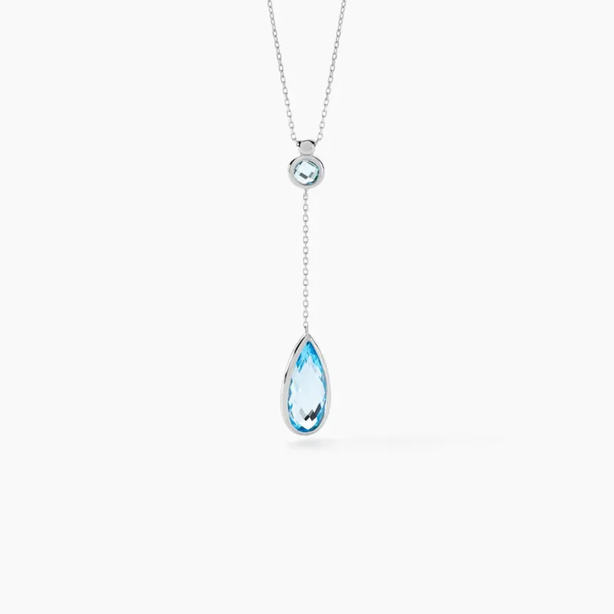 Collier Dennis Or Blanc Topaze-Histoire d'Or Outlet