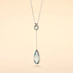 Collier Dennis Or Blanc Topaze-Histoire d'Or Outlet