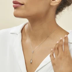 Collier Dennis Or Blanc Topaze-Histoire d'Or Outlet