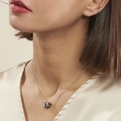 Collier Dina Argent Blanc Céramique Et Oxyde De Zirconium-Histoire d'Or New