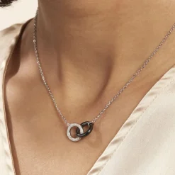 Collier Dina Argent Blanc Céramique Et Oxyde De Zirconium-Histoire d'Or New