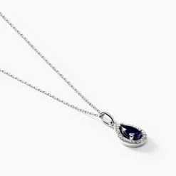 Collier Dorthy Or Blanc Saphir Et Diamant-Histoire d'Or Online