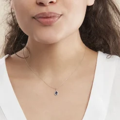 Collier Dorthy Or Blanc Saphir Et Diamant-Histoire d'Or Online