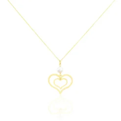 Histoire d'Or Collier Double Ajoure Or Jaune Perle De Culture