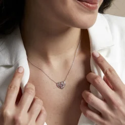 Collier Douglas Argent Blanc Oxyde De Zirconium-Histoire d'Or