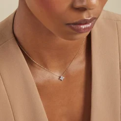 Histoire d'Or Collier Eclosion Precieuse Or Jaune Oxyde De Zirconium