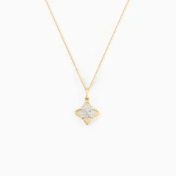 Histoire d'Or Collier Eclosion Precieuse Or Jaune Oxyde De Zirconium