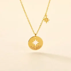 Collier Edythe Plaqué Or Jaune Oxyde De Zirconium-Histoire d'Or Sale