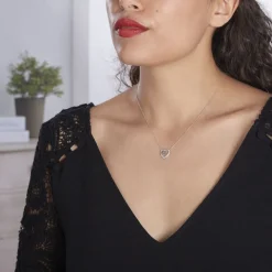 Collier Elansa Argent Blanc Oxyde De Zirconium-Histoire d'Or Hot