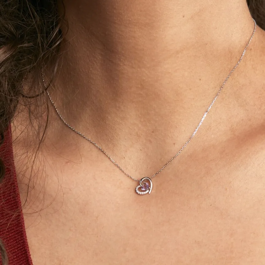 Collier Eliana Or Blanc Amethyste Et Oxyde De Zirconium-Histoire d'Or Clearance