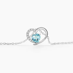 Histoire d'Or Collier Eliana Or Blanc Topaze Et Oxyde De Zirconium