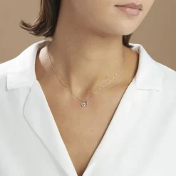 Histoire d'Or Collier Eliana Or Blanc Topaze Et Oxyde De Zirconium