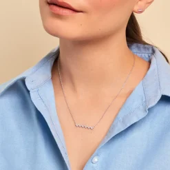 Histoire d'Or Collier Elixanne Argent Blanc Oxyde De Zirconium