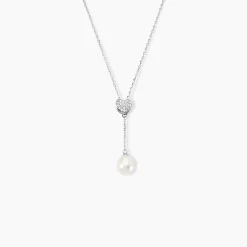Collier Elvie Argent Blanc Perle De Culture Et Oxyde De Zirconium-Histoire d'Or Discount