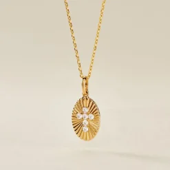 Histoire d'Or Collier Embrasement Plaqué Or Jaune Oxyde De Zirconium