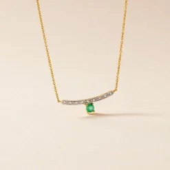 Histoire d'Or Collier Emeald Is The New Black Or Jaune Emeraude Diamant