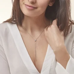 Collier Erika Argent Blanc Oxyde De Zirconium-Histoire d'Or Sale