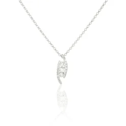 Histoire d'Or Collier Eternite Or Blanc Diamant