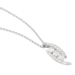 Histoire d'Or Collier Eternite Or Blanc Diamant