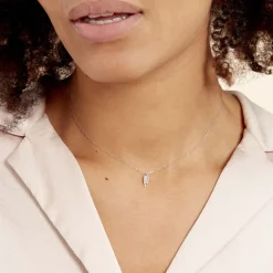 Histoire d'Or Collier Eternite Or Blanc Diamant