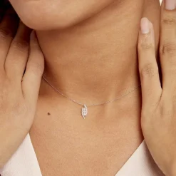 Histoire d'Or Collier Eternite Or Blanc Diamant