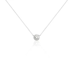 Collier Eurycide Or Blanc Oxyde De Zirconium-Histoire d'Or Online