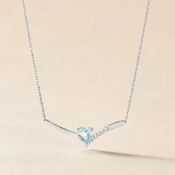 Collier Eva Or Blanc Topaze Et Oxyde De Zirconium-Histoire d'Or Best