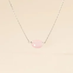 Histoire d'Or Collier Evren Argent Blanc Quartz Rose