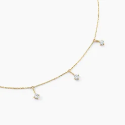 Histoire d'Or Collier Falling Star Or Jaune Oxyde De Zirconium