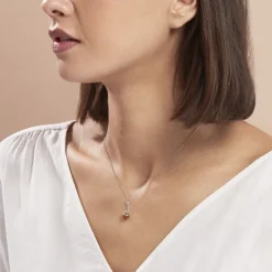 Collier Famata Argent Blanc Ambre-Histoire d'Or New