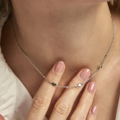 Collier Fancy Argent Blanc-Histoire d'Or Hot