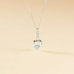 Collier Fany Or Blanc Topaze Et Oxyde De Zirconium-Histoire d'Or Hot